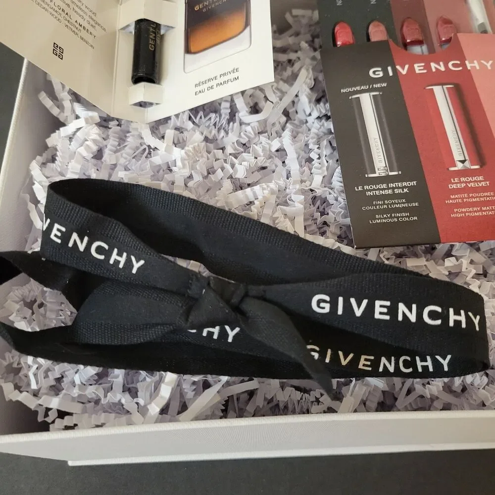 Givenchy Luxury Gift Box PR Packaging w/ Samples Ribbon Empty Designer...